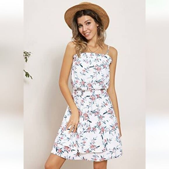 NWT GRACE KARIN Floral Mini Sundress - Picture 2 of 3